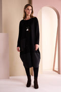 NAYA Dress With Metal Sections And Neckpiece - black