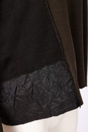 NAYA Mixed Section Knit Round Neck Top - thyme/black