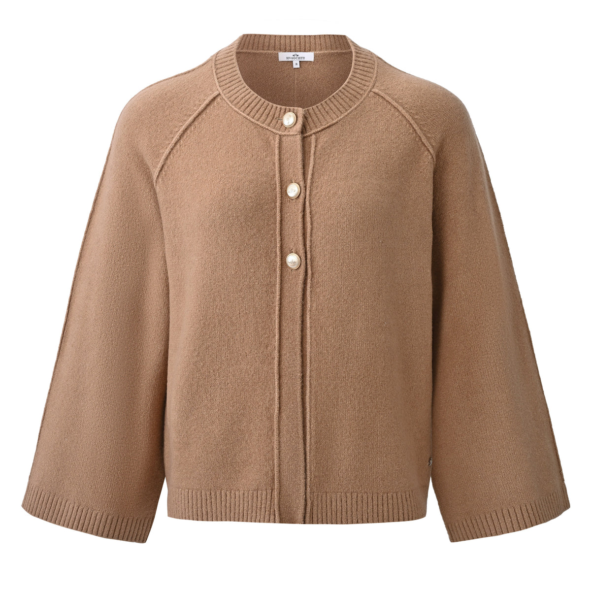 H V Society Noor Cardigan - Camel
