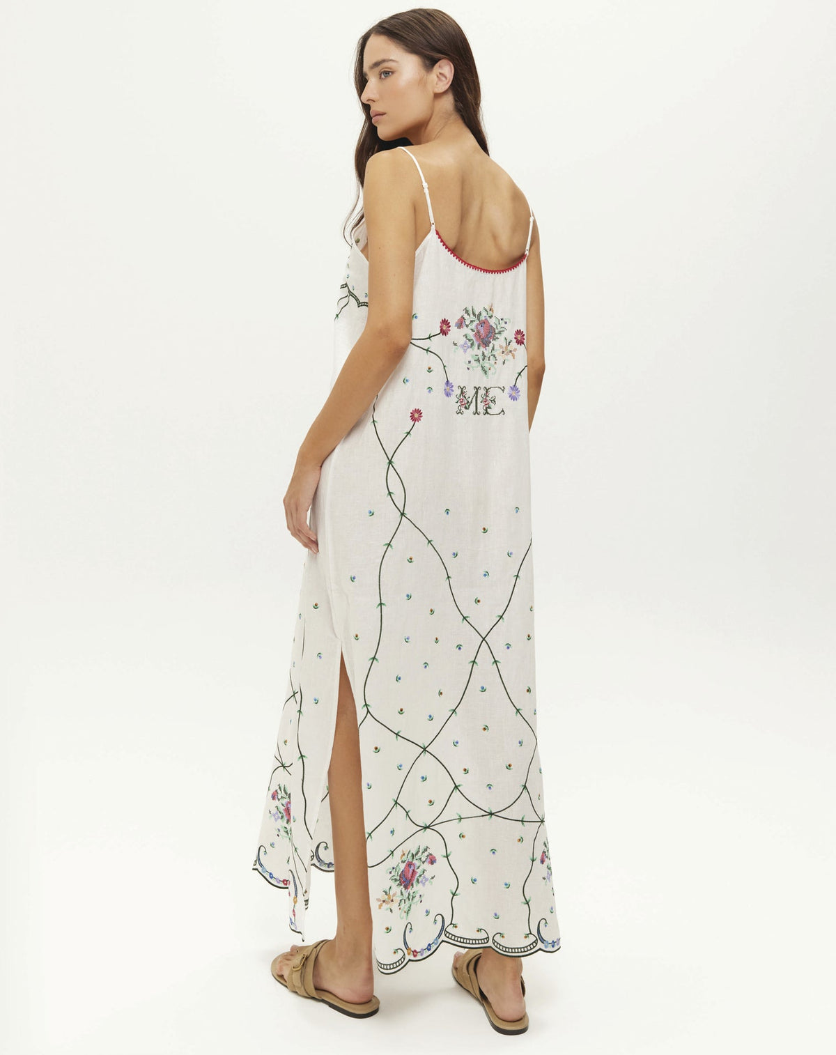 Me369 Lauren Embroidered Linen - linen kisses