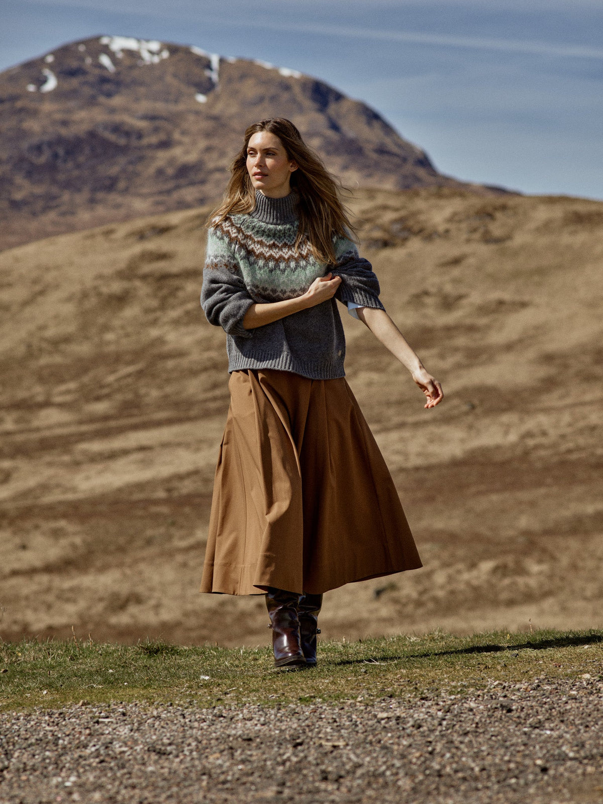 Mos Mosh Daya Fjord Highneck Knit 183230 - thunderstorm