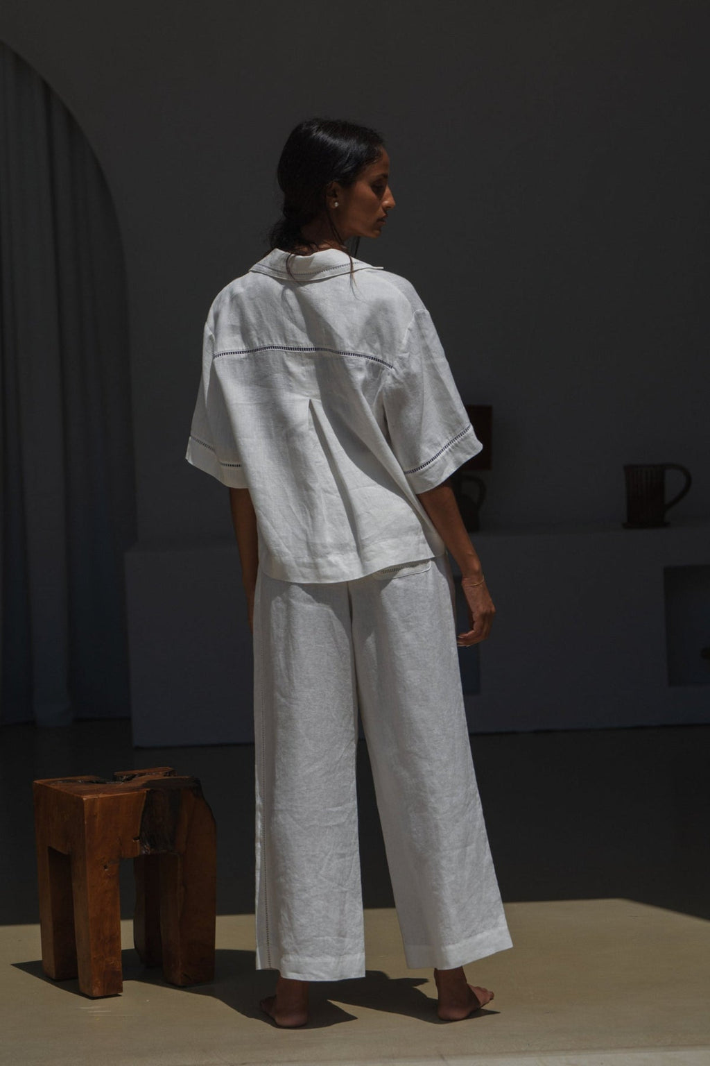 Lilly Pilly Quinn Linen Shirt - ivory