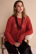 NAYA Round Neck Knit With Cut Away Hem -  tigerlily
