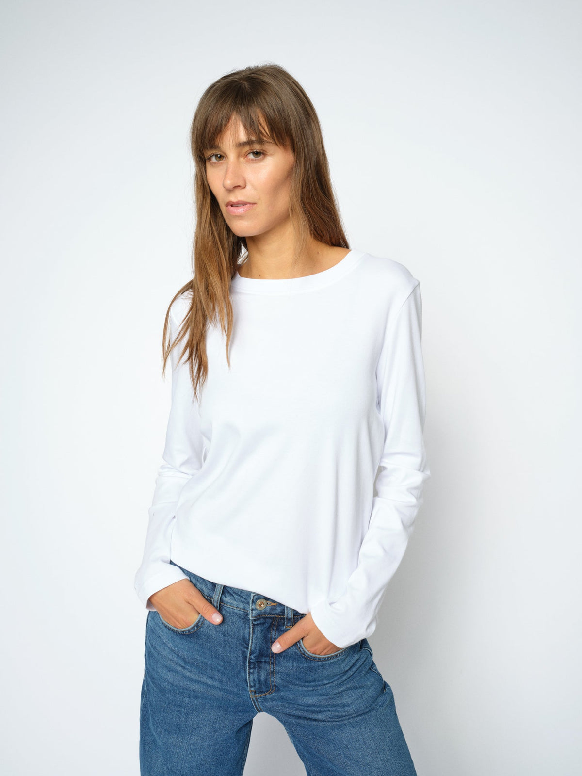Mos Mosh Millie O-LS Regular Tee 183890 - white